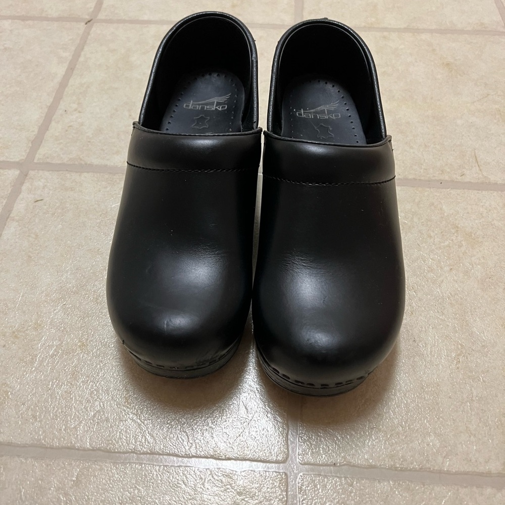 Dansko Black Slip-On Clogs